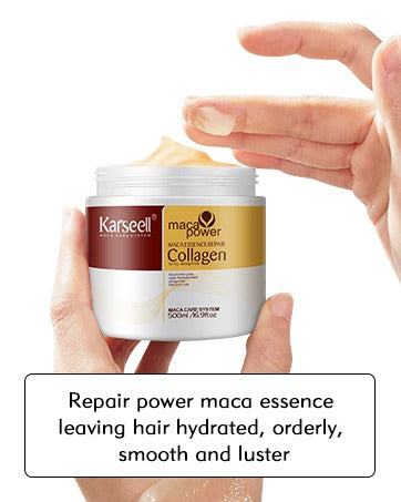 Karseell Collagen Hair Treatment Deep Repair Conditioning Argan Oil Collagen Hair Mask Essence for Dry Damaged Hair All Hair Types 16.90 oz 500ml